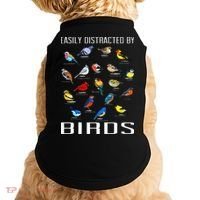 Easily Distracted By Birds Birdwatching Lover Birdwatcher Doggie Tank thumb 0