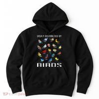 Easily Distracted By Birds Birdwatching Lover Birdwatcher Hoodie thumb 0