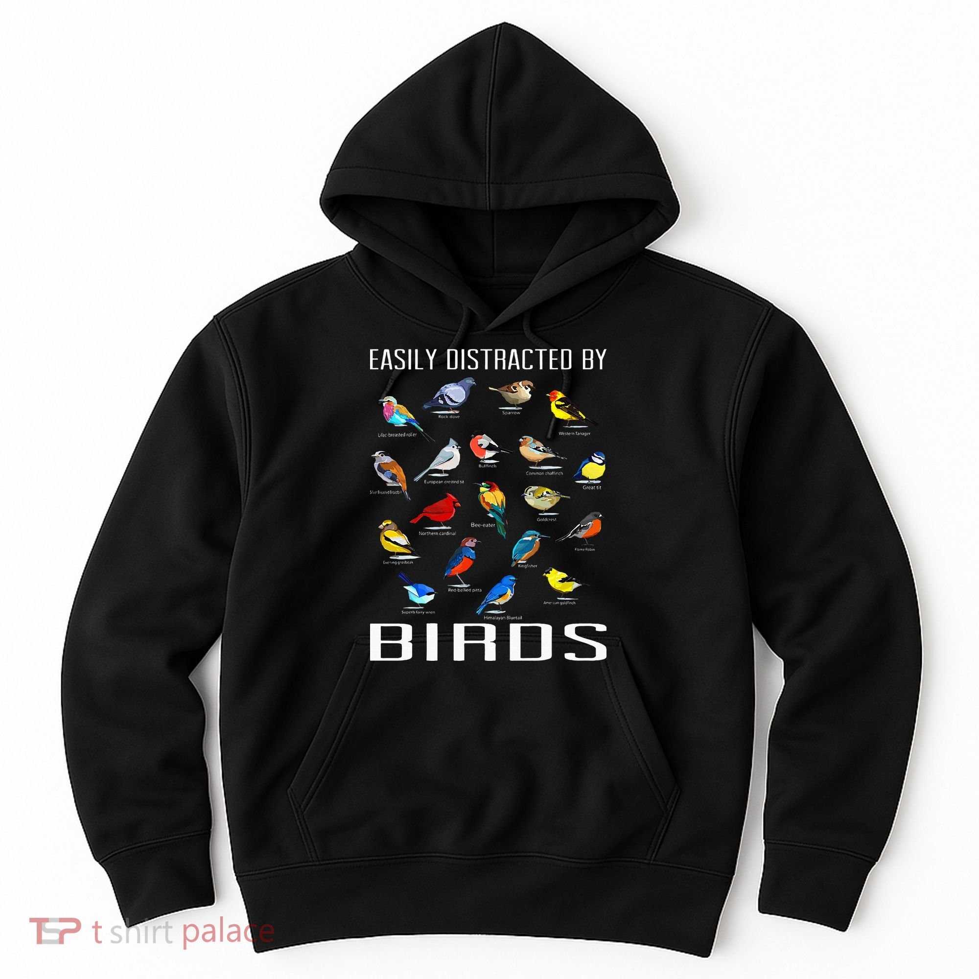 Easily Distracted By Birds Birdwatching Lover Birdwatcher Hoodie