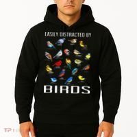 Easily Distracted By Birds Birdwatching Lover Birdwatcher Hoodie thumb 2