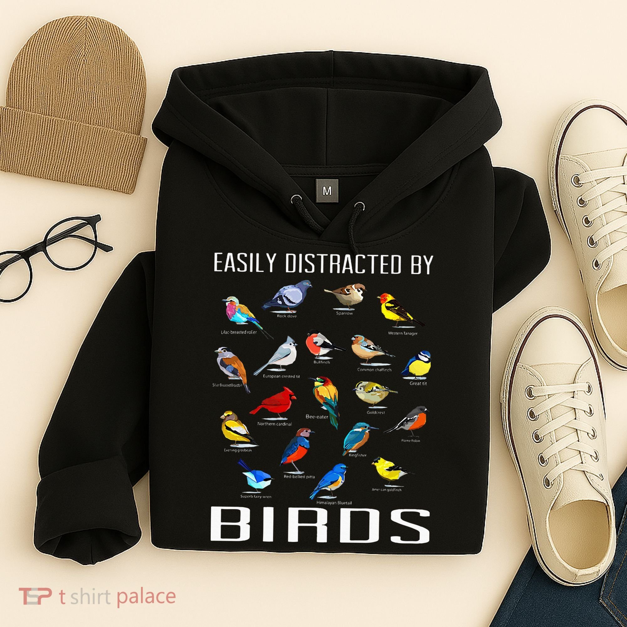 Easily Distracted By Birds Birdwatching Lover Birdwatcher Hoodie