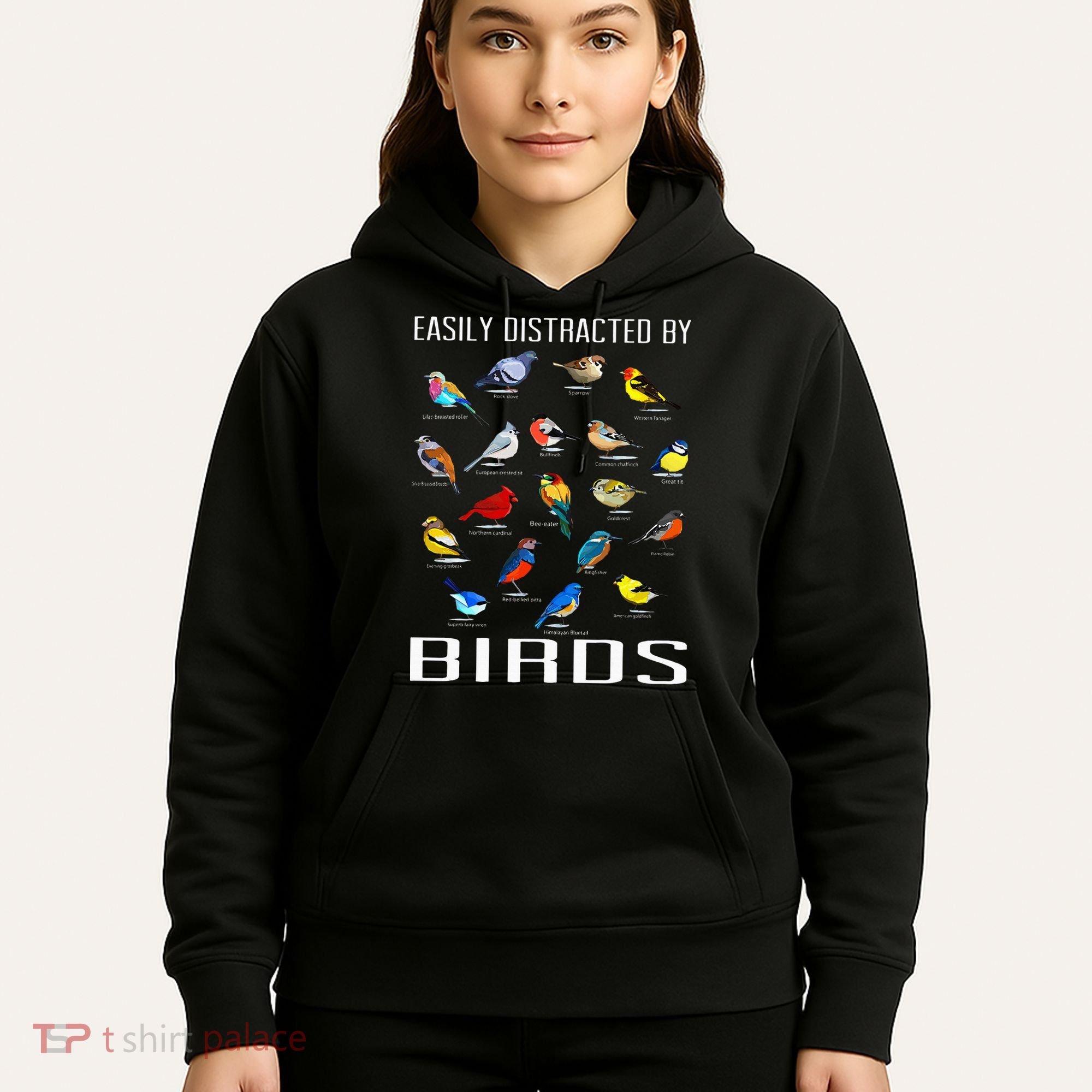 Easily Distracted By Birds Birdwatching Lover Birdwatcher Hoodie