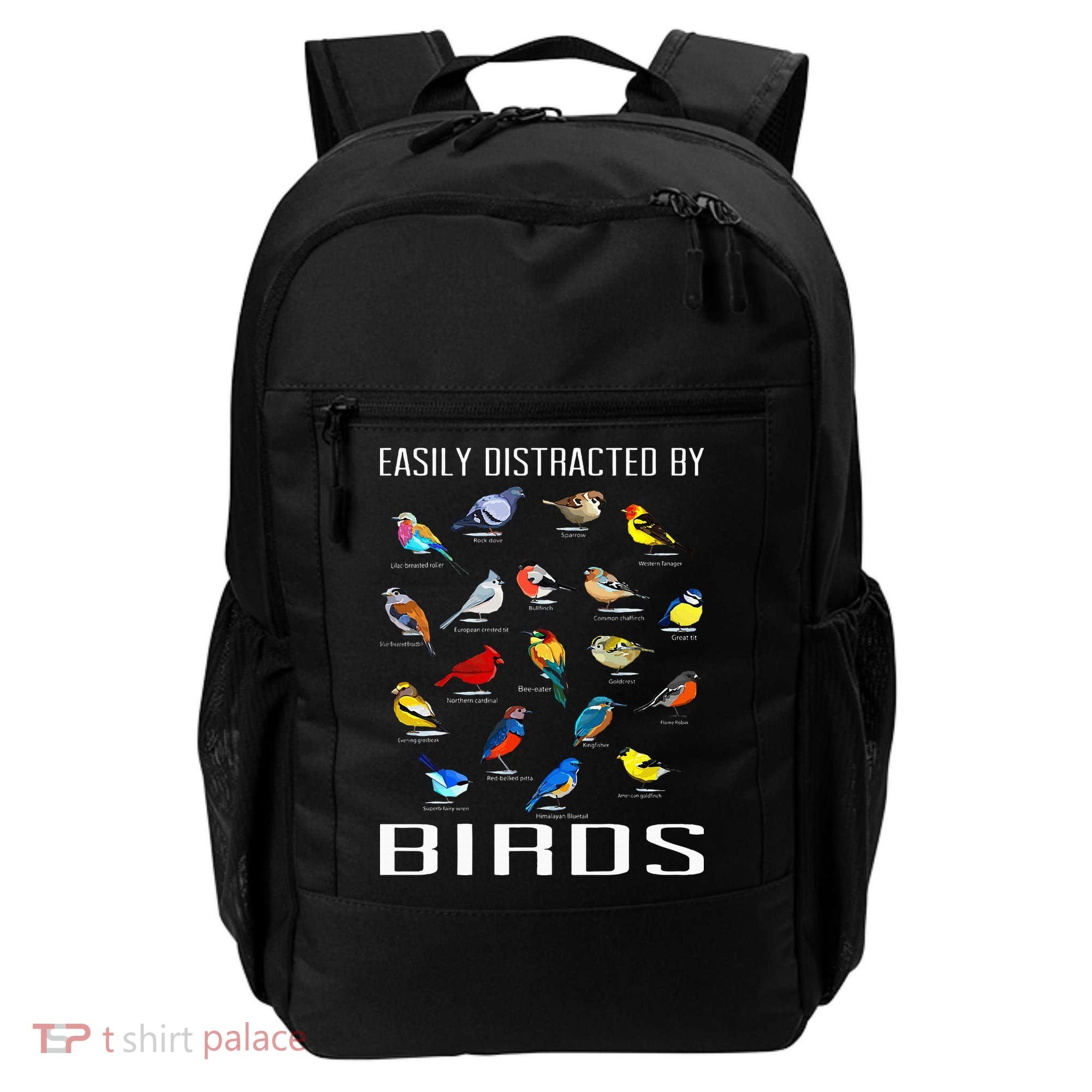 Easily Distracted By Birds Birdwatching Lover Birdwatcher Backpack