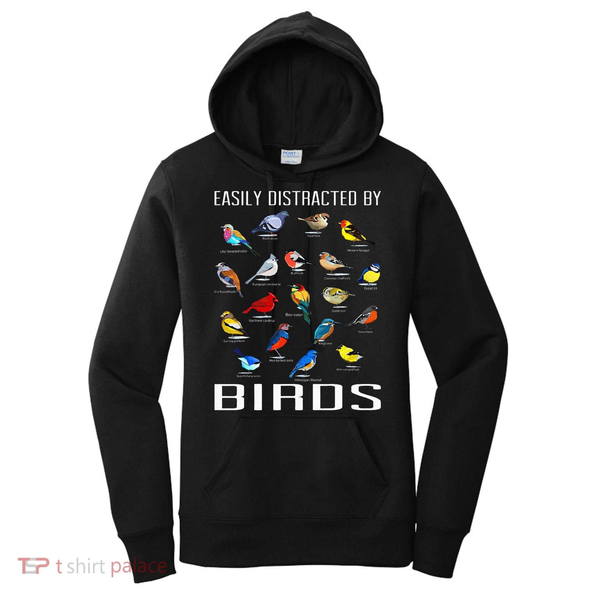 Easily Distracted By Birds Birdwatching Lover Birdwatcher Women's Hoodie