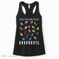 Easily Distracted By Birds Birdwatching Lover Birdwatcher Women's Tank Top thumb 0