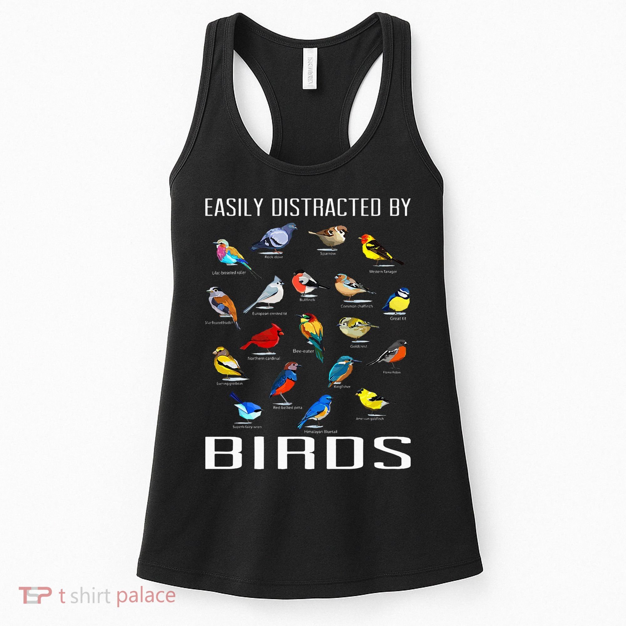 Easily Distracted By Birds Birdwatching Lover Birdwatcher Women's Tank Top