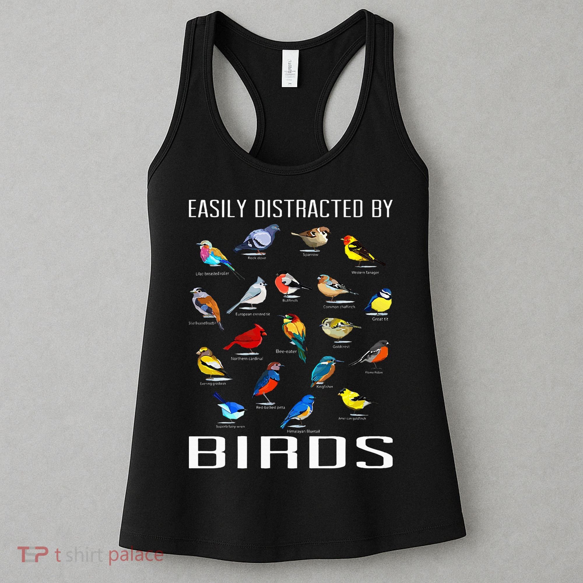 Easily Distracted By Birds Birdwatching Lover Birdwatcher Women's Tank Top
