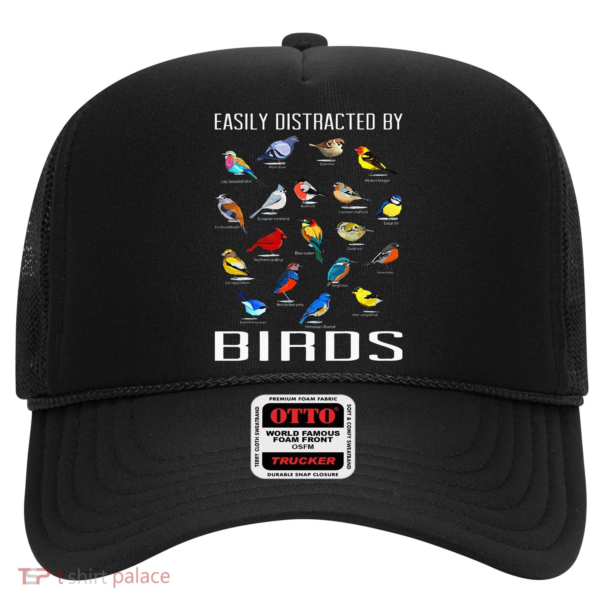 Easily Distracted By Birds Birdwatching Lover Birdwatcher Hat