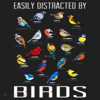 Easily Distracted By Birds Birdwatching Lover Birdwatcher Hat thumb 2