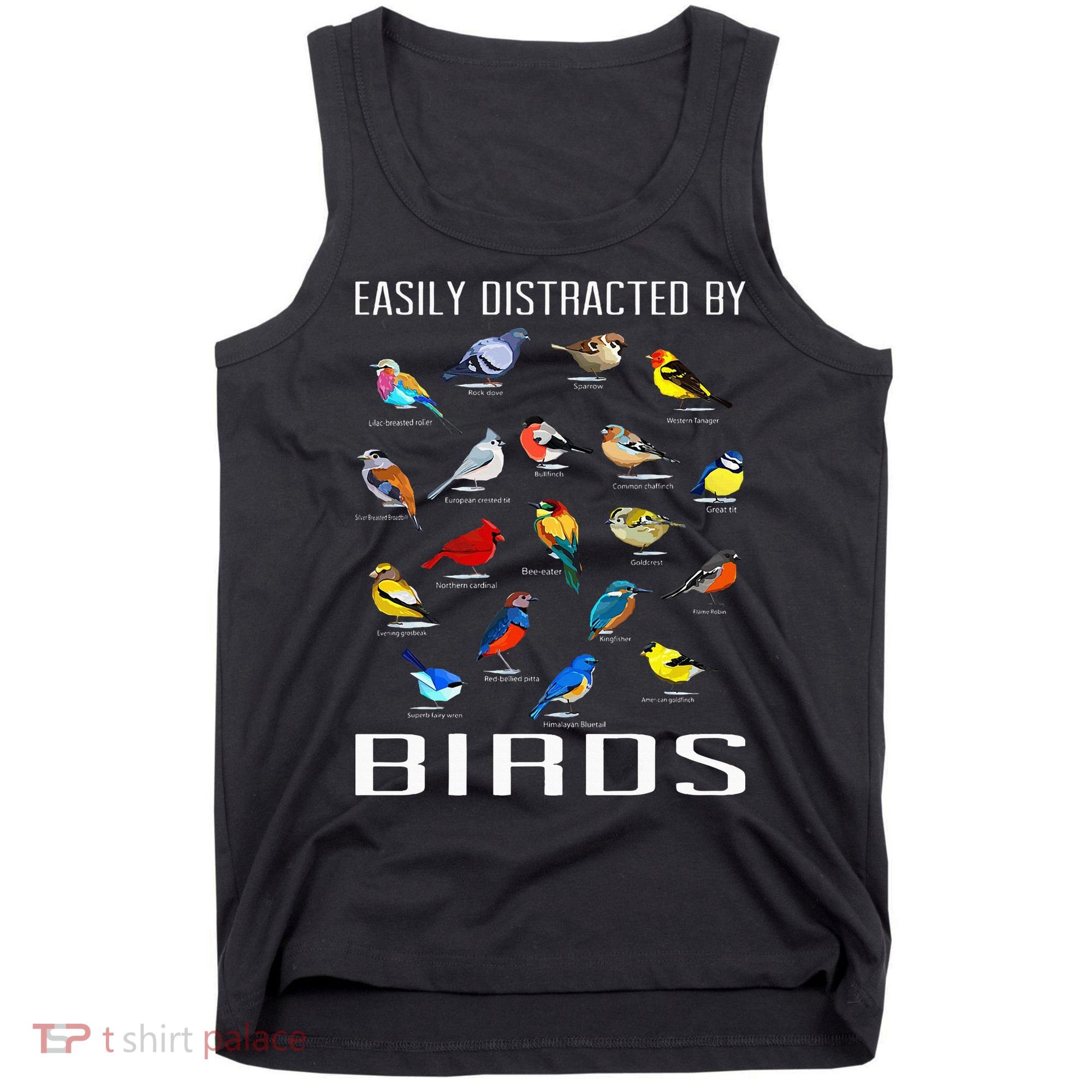 Easily Distracted By Birds Birdwatching Lover Birdwatcher Tank Top