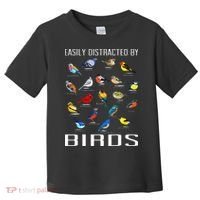 Easily Distracted By Birds Birdwatching Lover Birdwatcher Toddler T-Shirt thumb 0