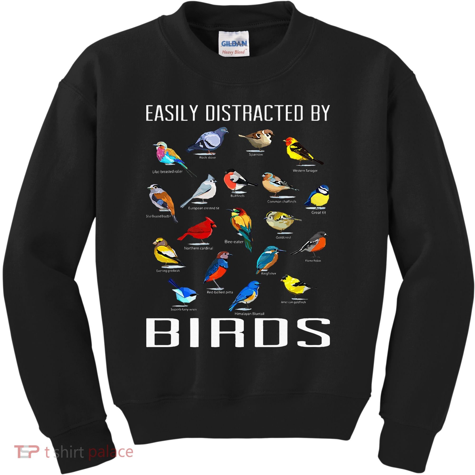 Easily Distracted By Birds Birdwatching Lover Birdwatcher Kids Sweatshirt