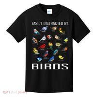 Easily Distracted By Birds Birdwatching Lover Birdwatcher Kids T-Shirt thumb 0