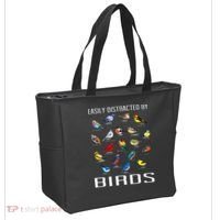 Easily Distracted By Birds Birdwatching Lover Birdwatcher Tote Bag thumb 2