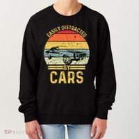Easily Distracted By Cars Automobile Car Lover Women's Sweatshirt thumb 0