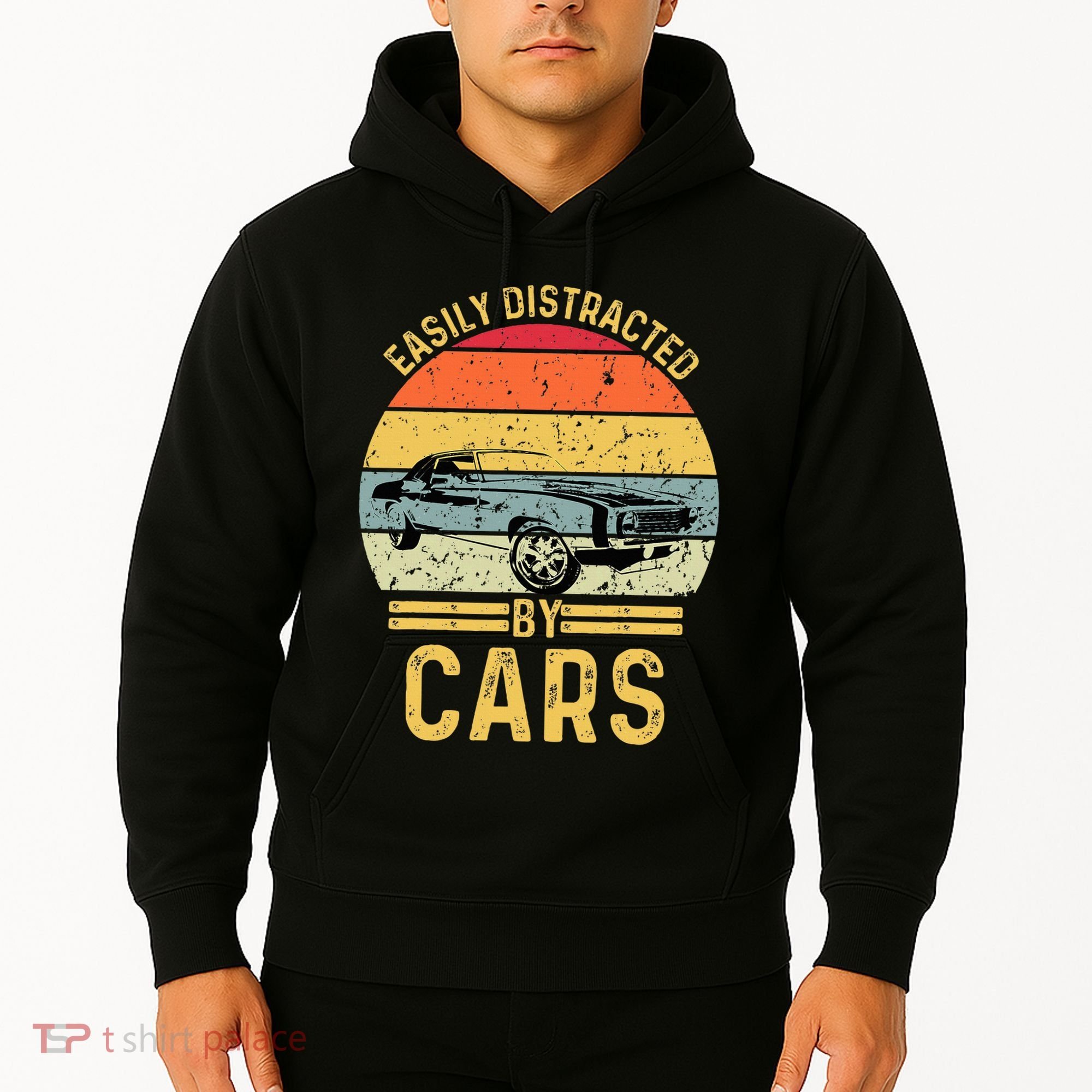 Easily Distracted By Cars Automobile Car Lover Hoodie