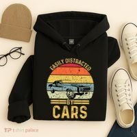 Easily Distracted By Cars Automobile Car Lover Hoodie thumb 4