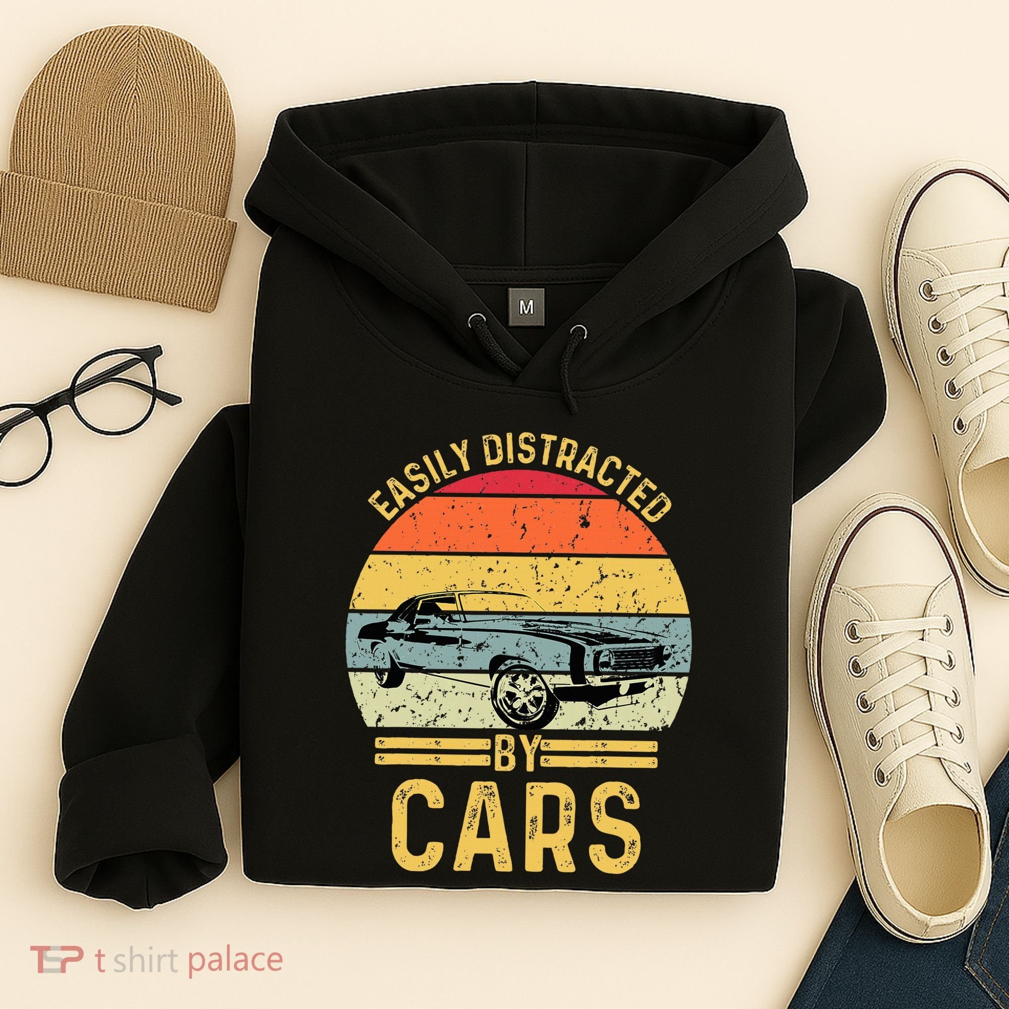 Easily Distracted By Cars Automobile Car Lover Hoodie