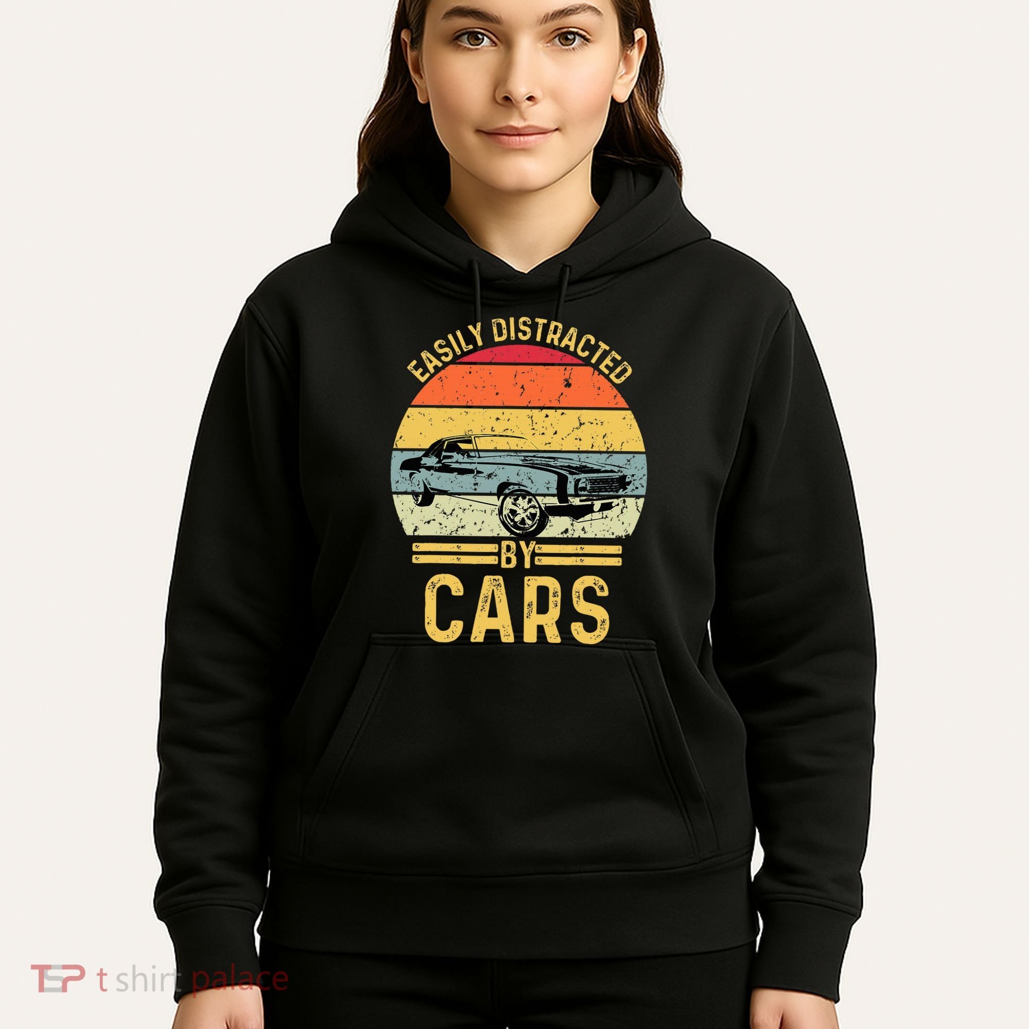 Easily Distracted By Cars Automobile Car Lover Hoodie