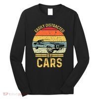 Easily Distracted By Cars Automobile Car Lover Long Sleeve Shirt thumb 0