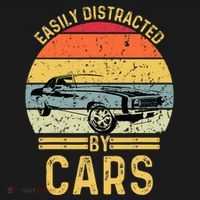 Easily Distracted By Cars Automobile Car Lover Long Sleeve Shirt thumb 2