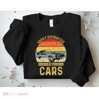 Easily Distracted By Cars Automobile Car Lover Sweatshirt thumb 2