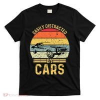 Easily Distracted By Cars Automobile Car Lover T-Shirt thumb 0