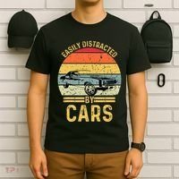 Easily Distracted By Cars Automobile Car Lover T-Shirt thumb 6