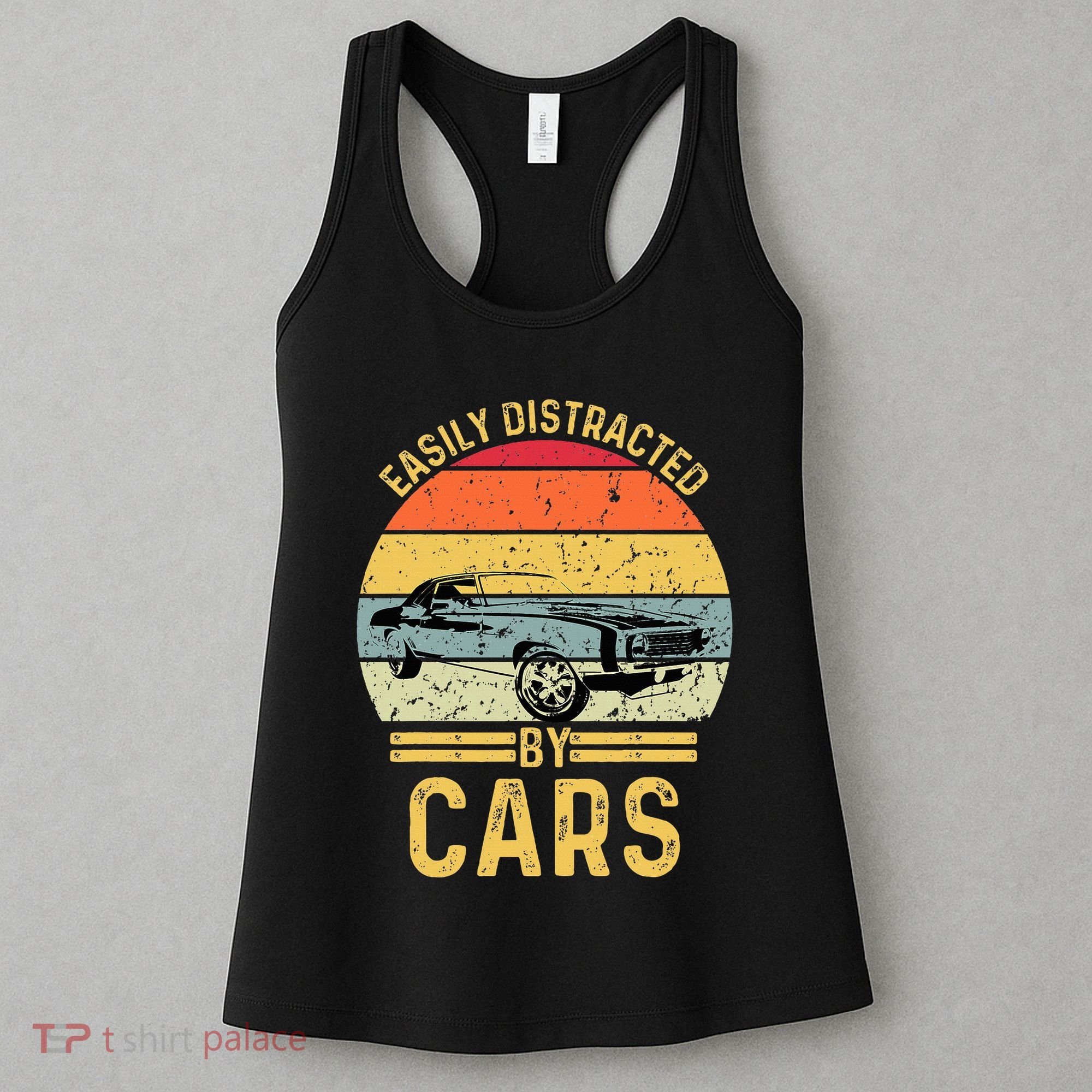 Easily Distracted By Cars Automobile Car Lover Women's Tank Top