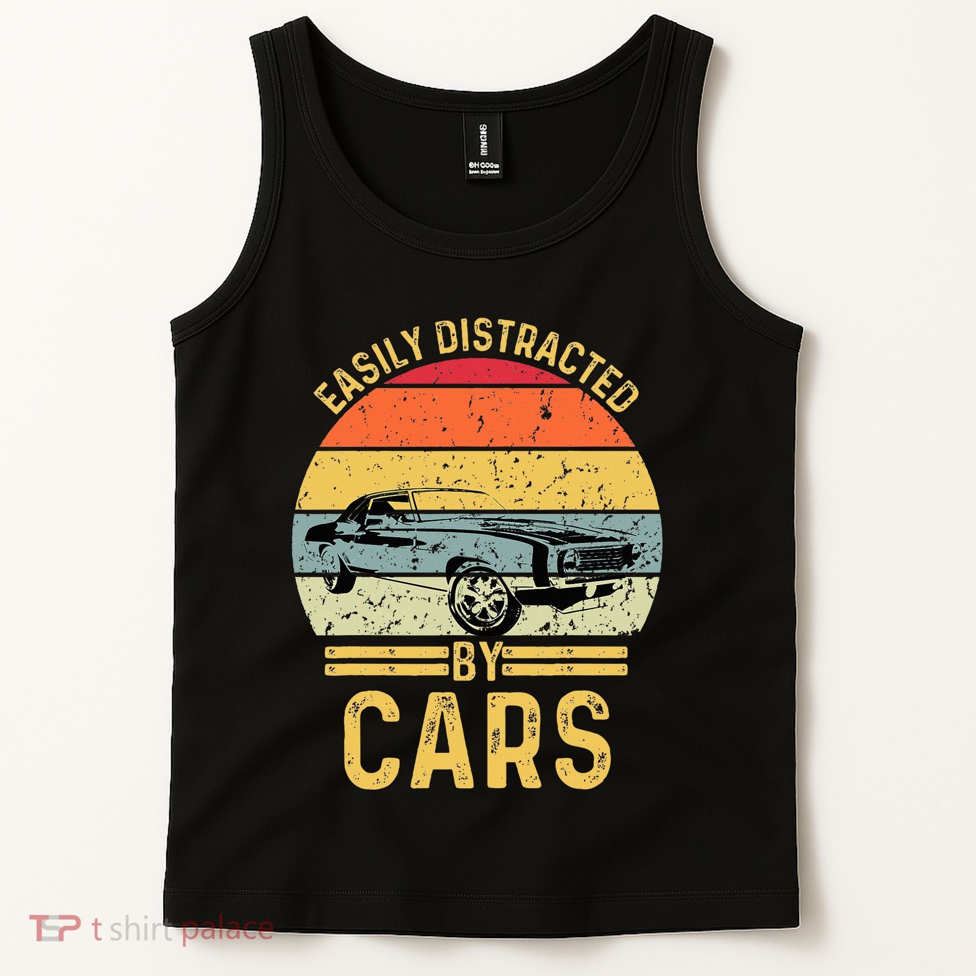 Easily Distracted By Cars Automobile Car Lover Tank Top