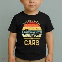 Easily Distracted By Cars Automobile Car Lover Toddler T-Shirt thumb 2