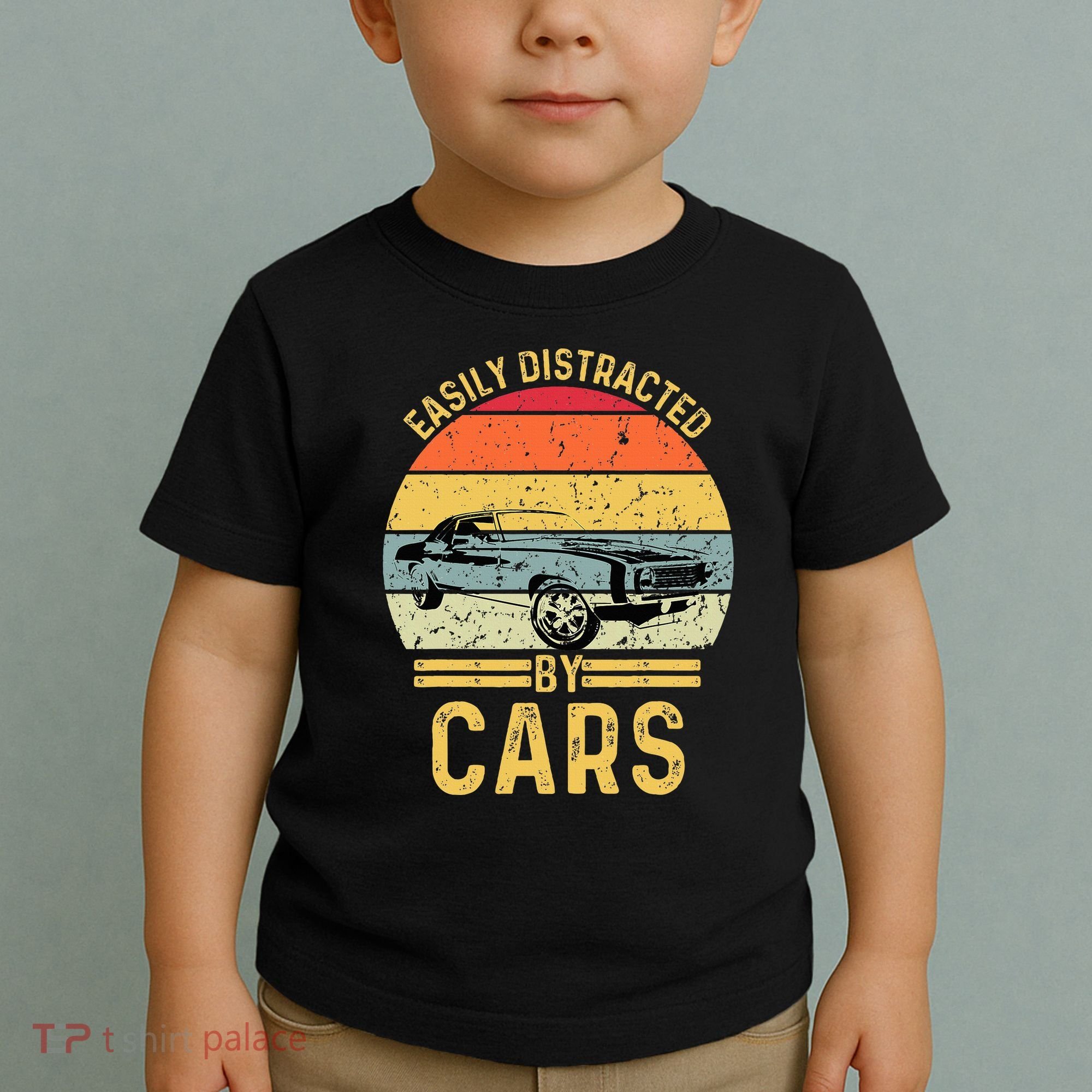 Easily Distracted By Cars Automobile Car Lover Toddler T-Shirt
