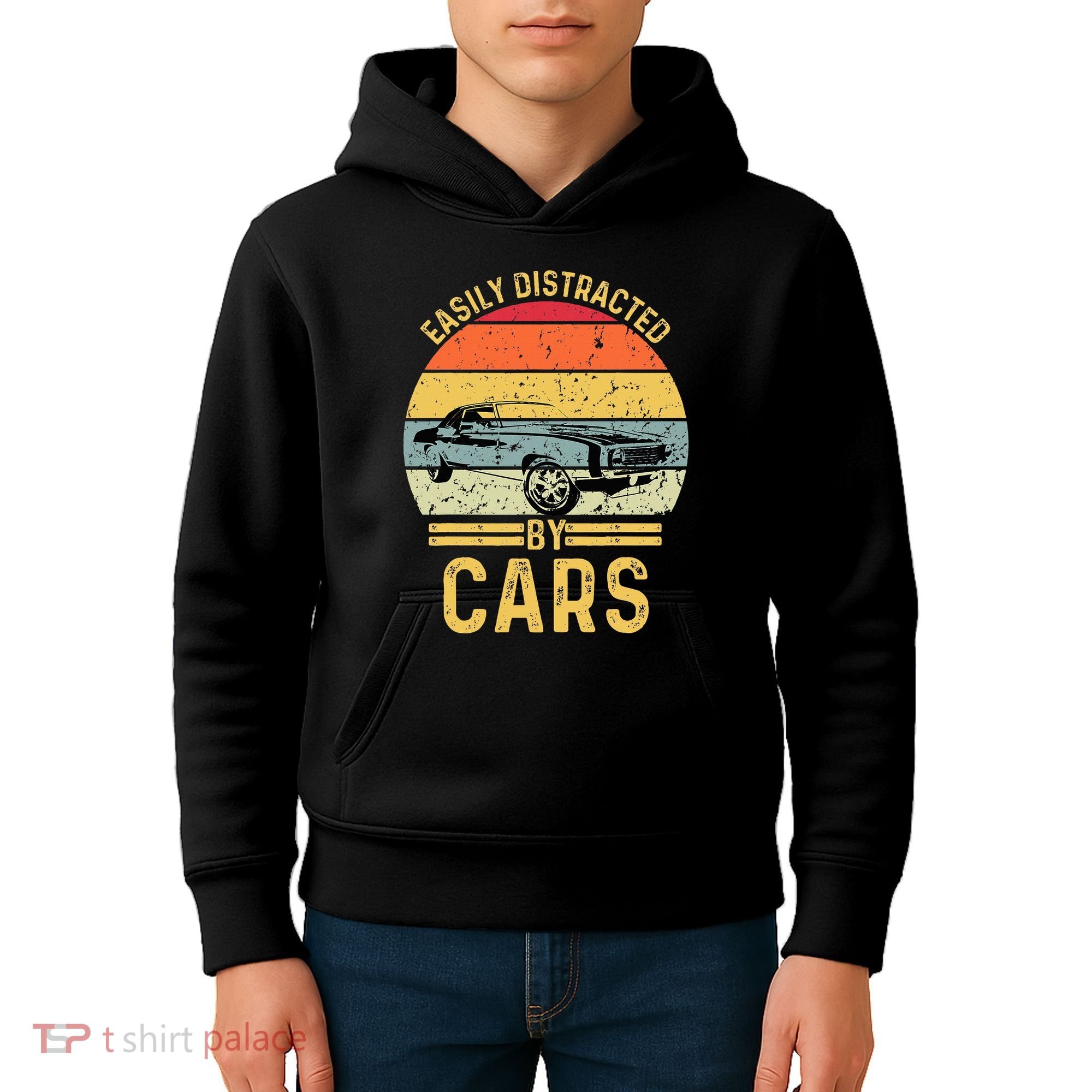 Easily Distracted By Cars Automobile Car Lover Kids Hoodie