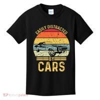 Easily Distracted By Cars Automobile Car Lover Kids T-Shirt thumb 0