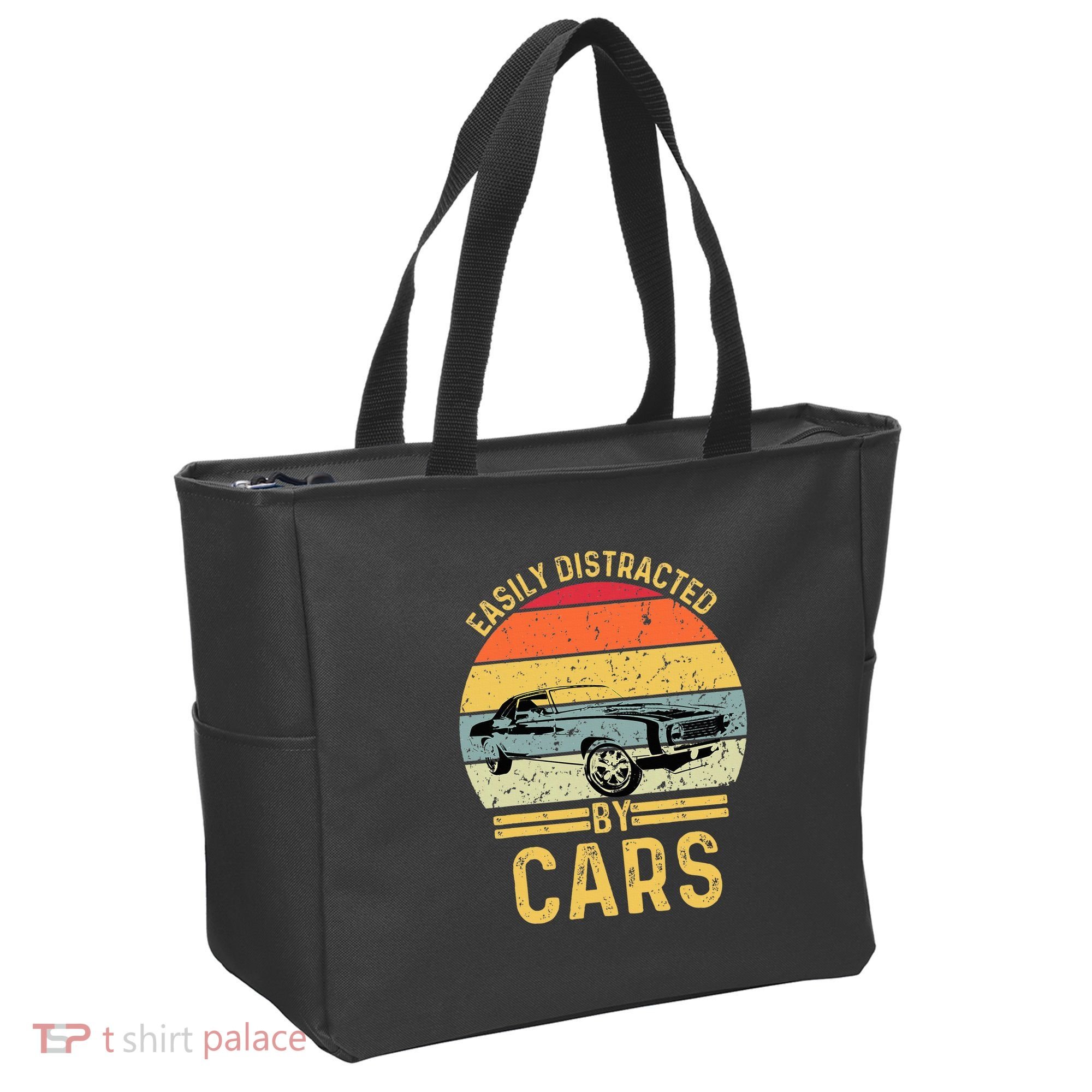 Easily Distracted By Cars Automobile Car Lover Tote Bag