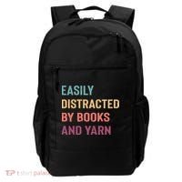 Easily Distracted By Books And Yarn Yarn Lover Backpack thumb 0