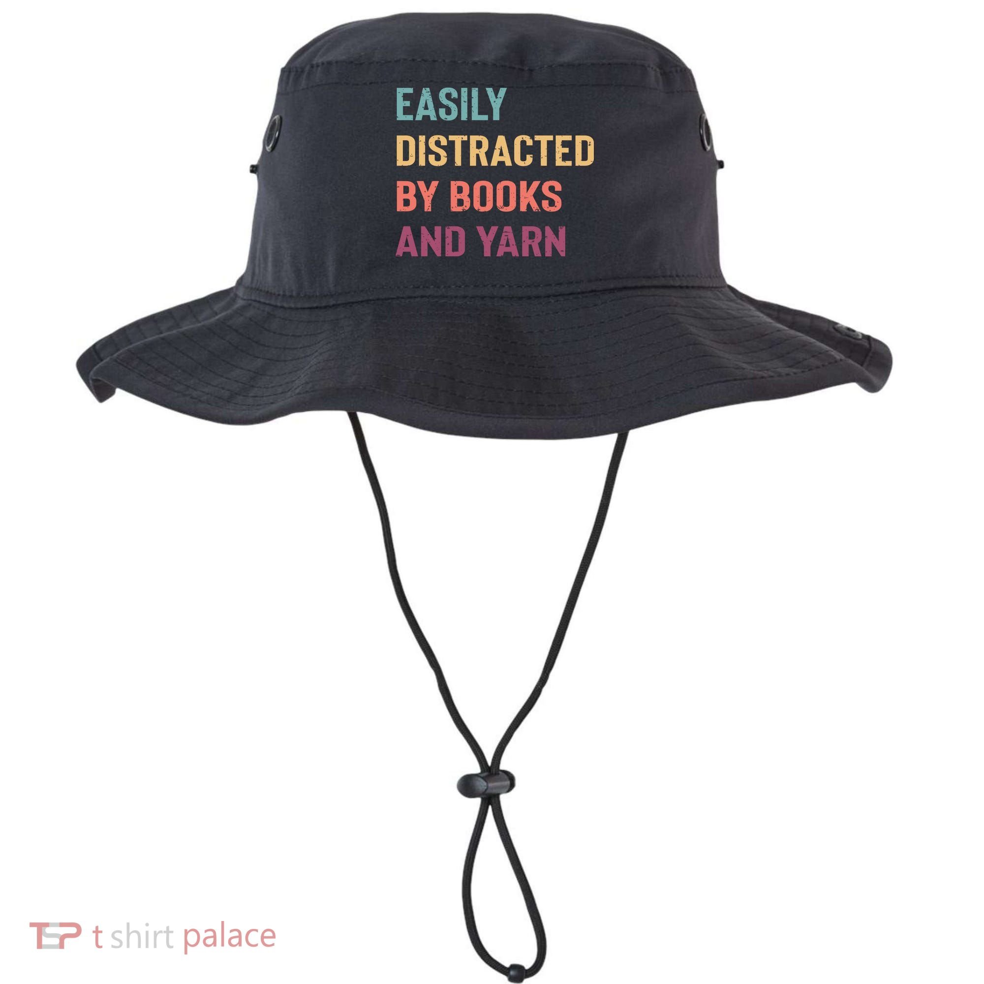 Easily Distracted By Books And Yarn Yarn Lover Bucket Hat