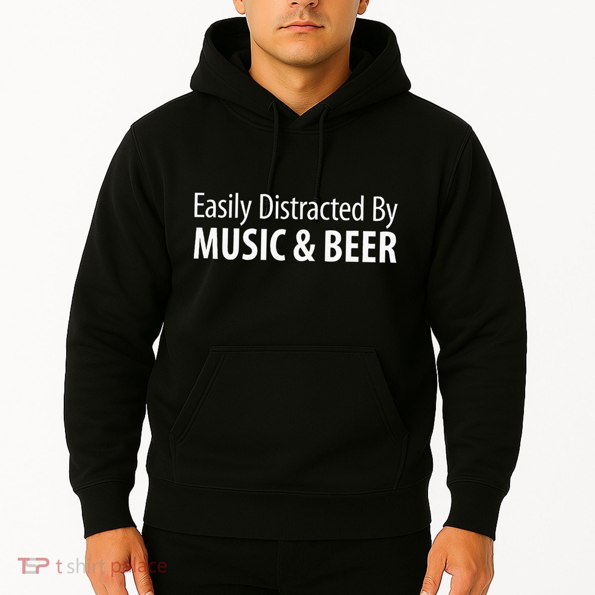 Easily Distracted By Music & Beer Hoodie