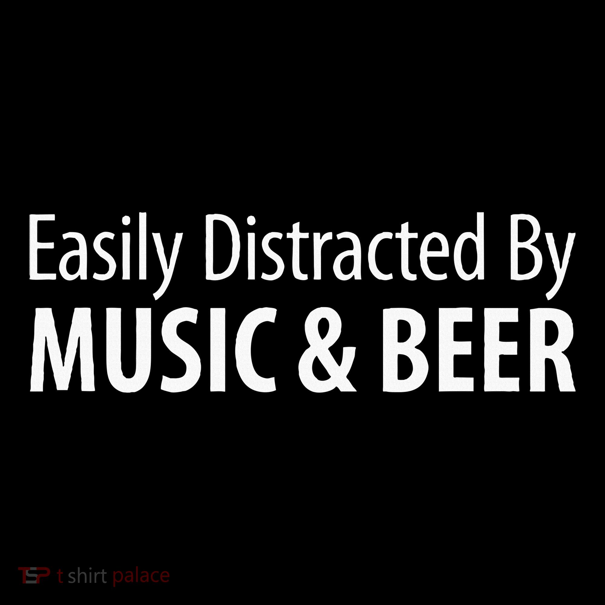 Easily Distracted By Music & Beer Hoodie