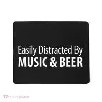 Easily Distracted By Music & Beer Mousepad thumb 0