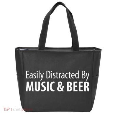 Easily Distracted By Music & Beer Tote Bag