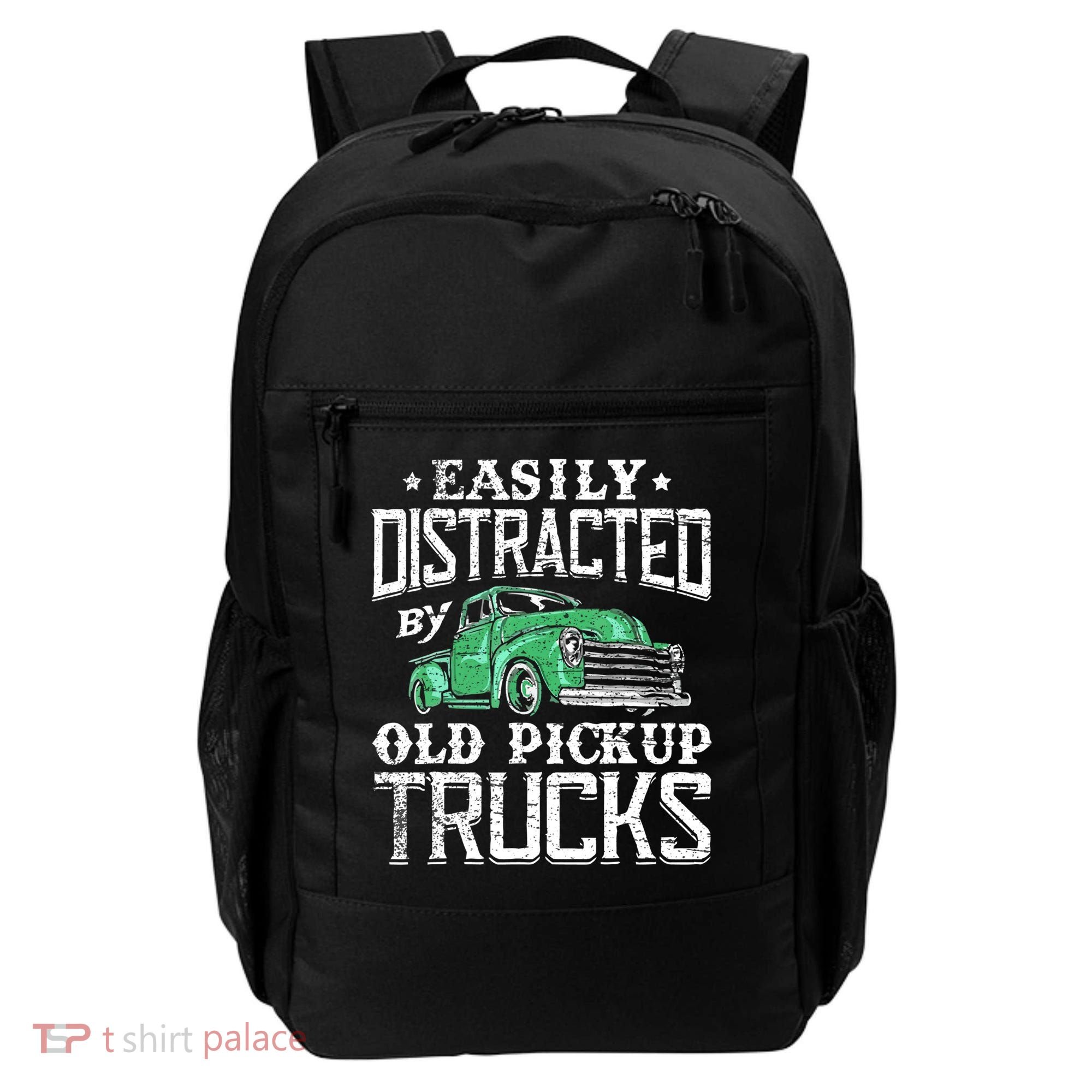 Easily Distracted By Old Pickup Trucks Cute Trucker Backpack