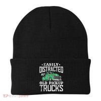 Easily Distracted By Old Pickup Trucks Cute Trucker Beanie thumb 0