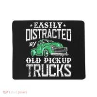 Easily Distracted By Old Pickup Trucks Cute Trucker Mousepad thumb 0