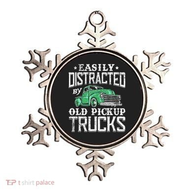Easily Distracted By Old Pickup Trucks Cute Trucker Ornament