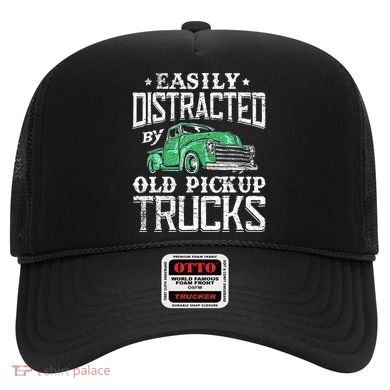 Easily Distracted By Old Pickup Trucks Cute Trucker Hat