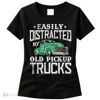 Easily Distracted By Old Pickup Trucks Cute Trucker Women's T-Shirt thumb 0