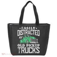 Easily Distracted By Old Pickup Trucks Cute Trucker Tote Bag thumb 0