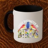 Easily Distracted By Birds Funny Bird Wtahers Coffee Mug thumb 2