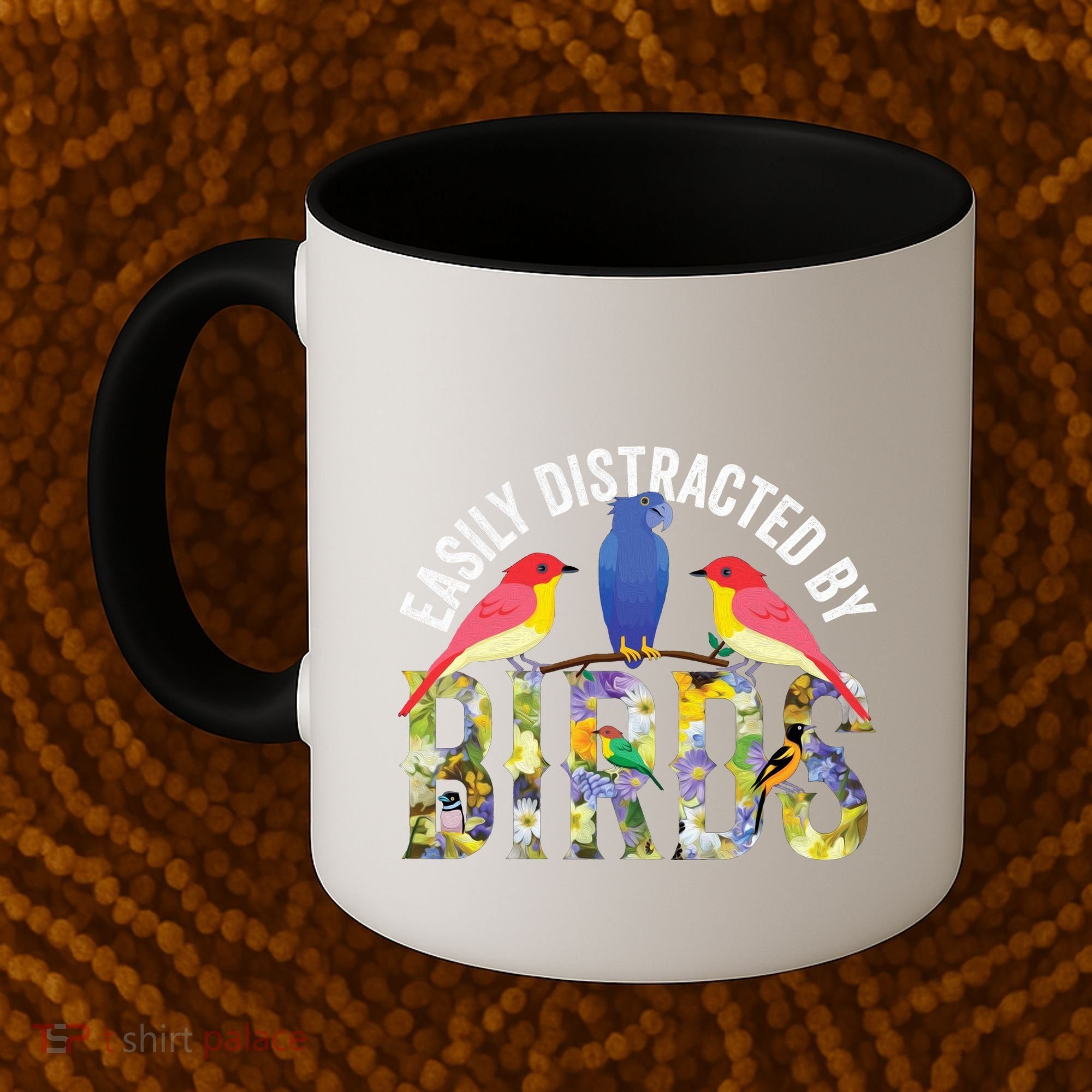 Easily Distracted By Birds Funny Bird Wtahers Coffee Mug